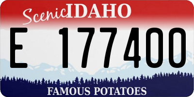 ID license plate E177400