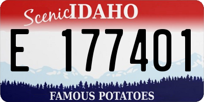 ID license plate E177401