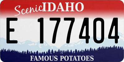 ID license plate E177404
