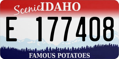 ID license plate E177408