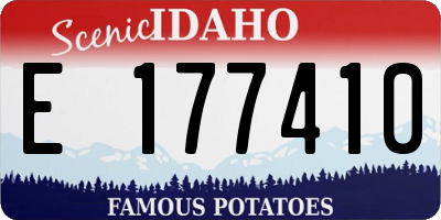 ID license plate E177410