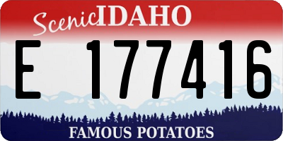 ID license plate E177416
