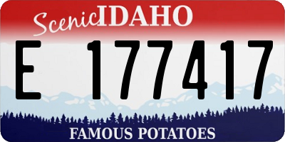 ID license plate E177417