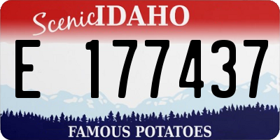 ID license plate E177437