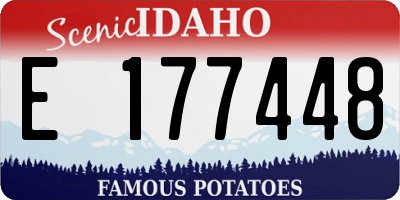 ID license plate E177448