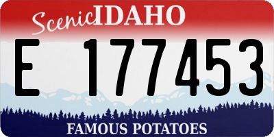 ID license plate E177453