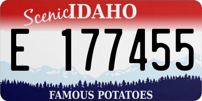 ID license plate E177455