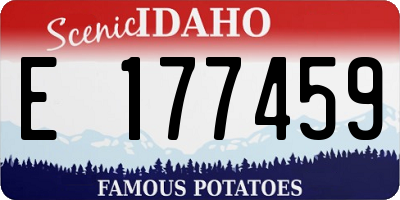 ID license plate E177459