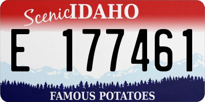 ID license plate E177461