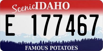 ID license plate E177467