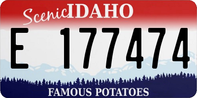 ID license plate E177474