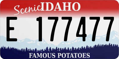 ID license plate E177477