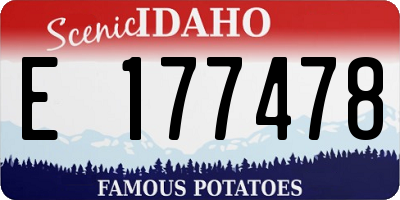 ID license plate E177478