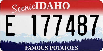 ID license plate E177487