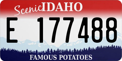 ID license plate E177488