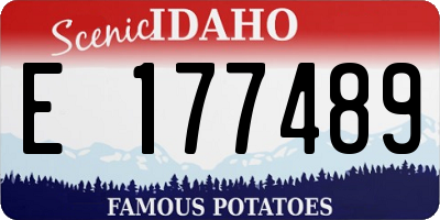 ID license plate E177489