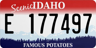ID license plate E177497