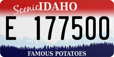 ID license plate E177500