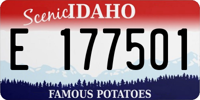ID license plate E177501