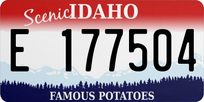 ID license plate E177504