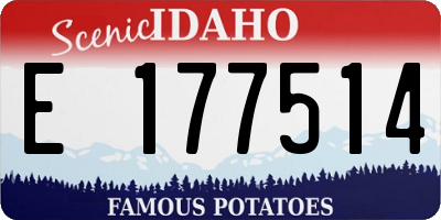 ID license plate E177514