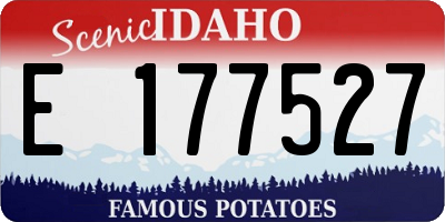ID license plate E177527