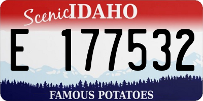 ID license plate E177532