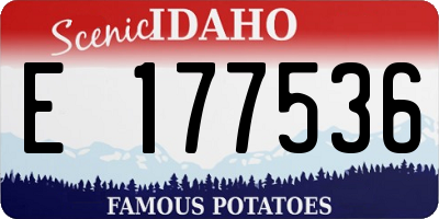 ID license plate E177536