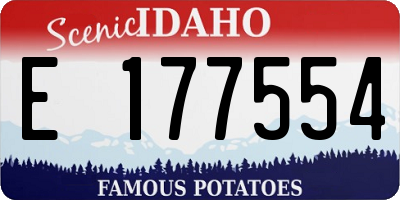ID license plate E177554