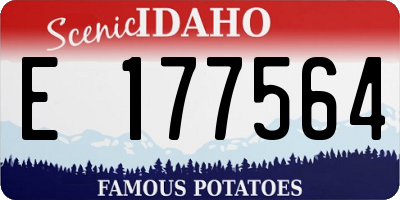 ID license plate E177564