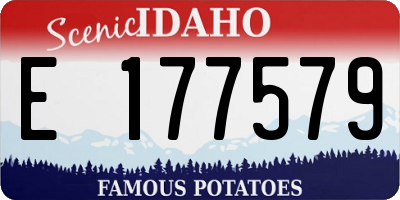 ID license plate E177579