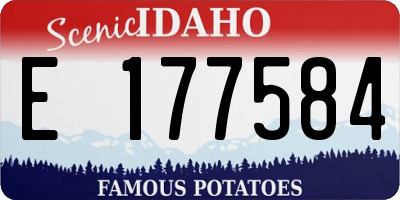 ID license plate E177584