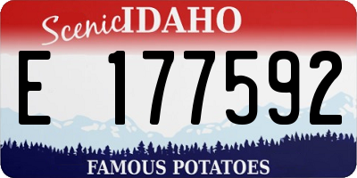 ID license plate E177592