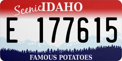 ID license plate E177615