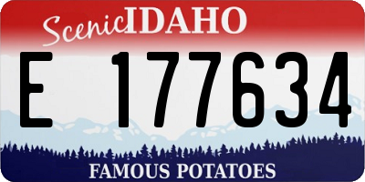 ID license plate E177634