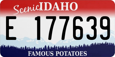 ID license plate E177639