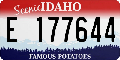 ID license plate E177644