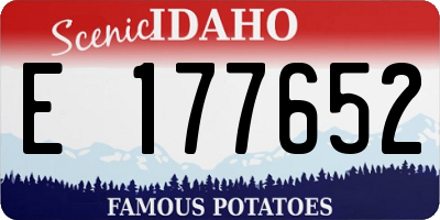 ID license plate E177652