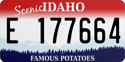 ID license plate E177664
