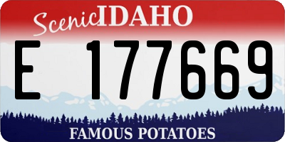 ID license plate E177669