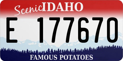 ID license plate E177670