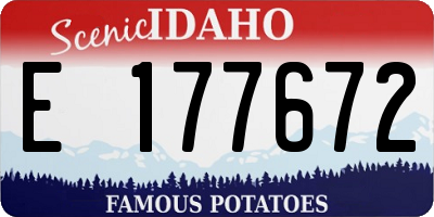 ID license plate E177672