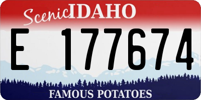 ID license plate E177674