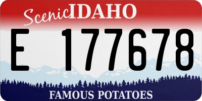 ID license plate E177678