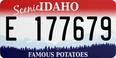 ID license plate E177679