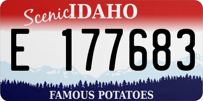 ID license plate E177683