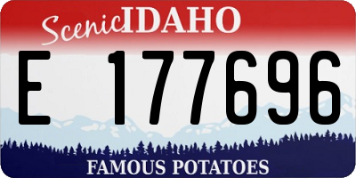ID license plate E177696