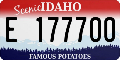 ID license plate E177700