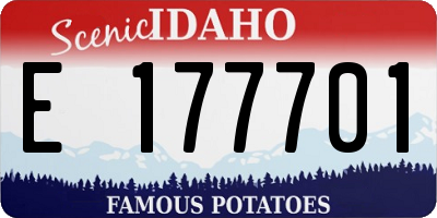 ID license plate E177701