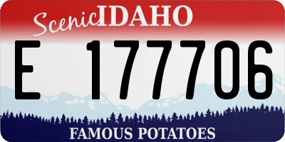 ID license plate E177706